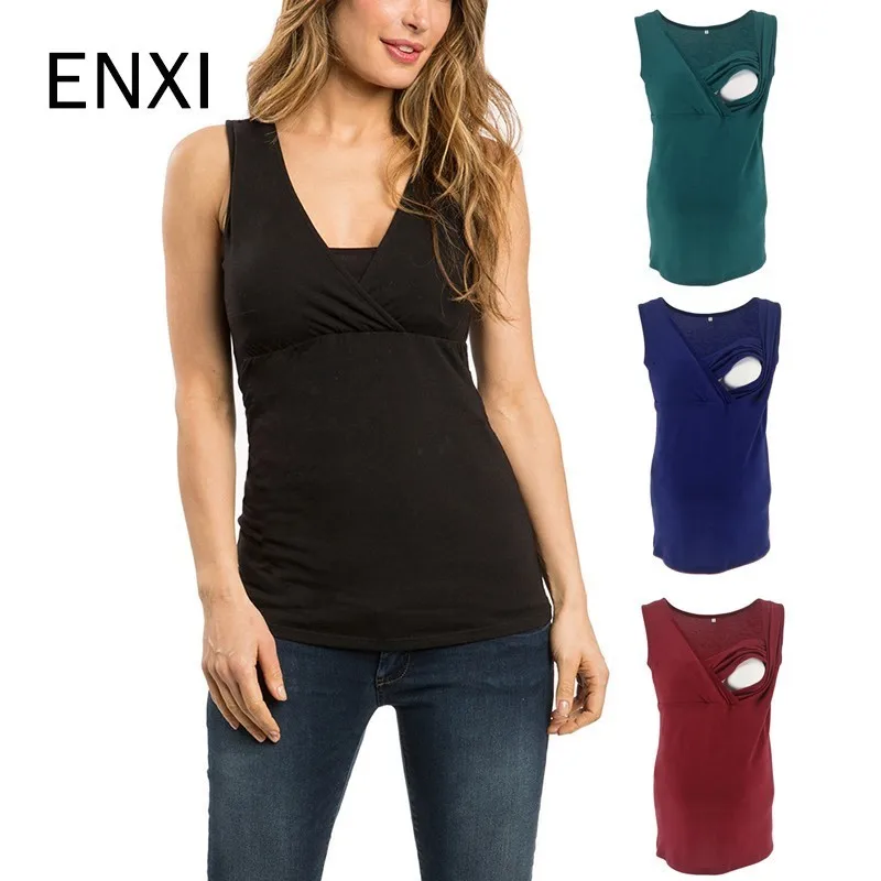 ENXI Breastfeeding Clothes Nursing Tank Top Maternity Clothes Ropa Embarazada Pregnancy Shirt Sleeveless T Shirt Nurse Tops 2019
ENXI Breastfeeding Clothes Nursing Tank Top Maternity Clothes Ropa Embarazada Pregnancy Shirt Sleeveless T Shirt Nurse Tops 2019