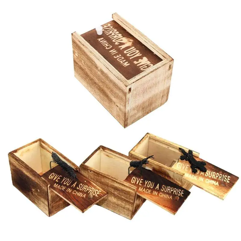Prank Wood Box Wooden Tricky Toy Funny Toy Novelty Fools Day Shock Scared Spider Horror Toys for Kids random animal
Prank Wood Box Wooden Tricky Toy Funny Toy Novelty Fools Day Shock Scared Spider Horror Toys for Kids random animal