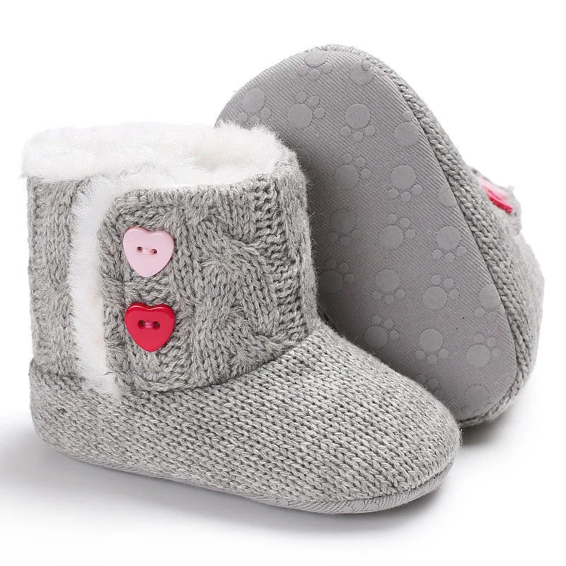 Новинка 2019 брендовые зимние ботинки для новорожденных девочек вязаные крючком