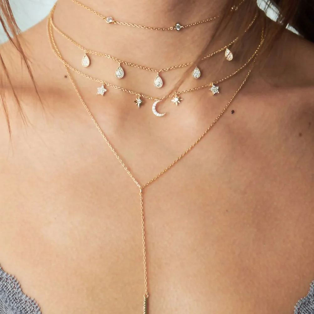 PIXNOR Clavicle Chain Elegant Retro Chic Crystal Pendant Necklace Fashion Multi-Layer Necklaces for Ladies Girls Women
PIXNOR Clavicle Chain Elegant Retro Chic Crystal Pendant Necklace Fashion Multi-Layer Necklaces for Ladies Girls Women