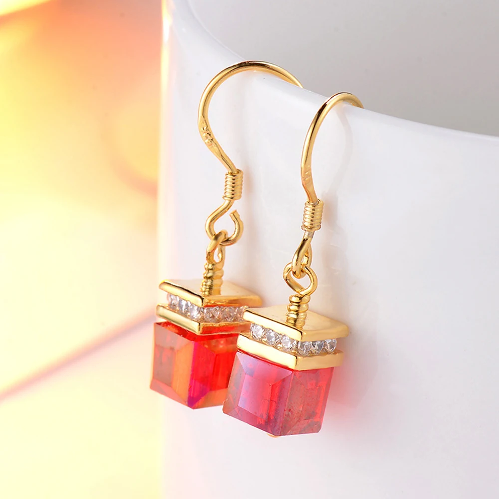 Earrings Women Jewelry Fashion Geometric Crystal Square Candy Modern Accessories Female Wedding Party New Summer 2019 D30
Earrings Women Jewelry Fashion Geometric Crystal Square Candy Modern Accessories Female Wedding Party New Summer 2019 D30