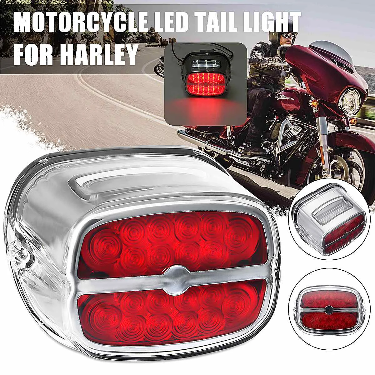 Motorcycle Red Lens Tail LED Light Rear Brake Turn Signal Lights License Plate Lamps For Harley Davidson
Motorcycle Red Lens Tail LED Light Rear Brake Turn Signal Lights License Plate Lamps For Harley Davidson