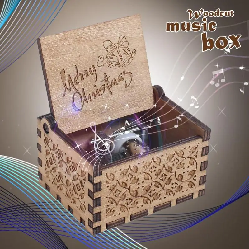 New Creative Music Box Exquisite Elegant Retro Wooden Merry Christmas Music Box Storage Box Ornament Birthday Gift Decoration
New Creative Music Box Exquisite Elegant Retro Wooden Merry Christmas Music Box Storage Box Ornament Birthday Gift Decoration
