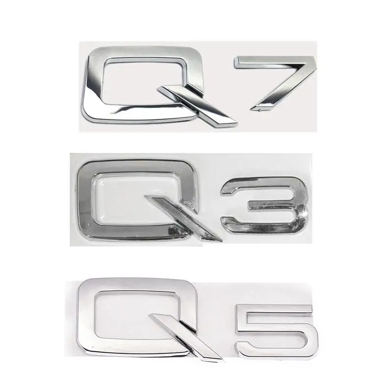 Car-Styling 3D Metal Silver Rear Trunk Letters Grille Head Decal Chrome Badge Emblem Sticker Car Sticker Q3 Q5 Q7
Car-Styling 3D Metal Silver Rear Trunk Letters Grille Head Decal Chrome Badge Emblem Sticker Car Sticker Q3 Q5 Q7