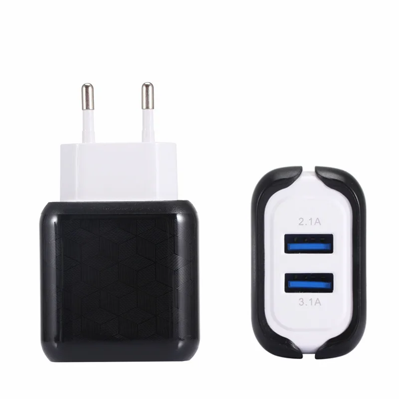 Quick Charger Dual USB Phone Charger 3.1A Fast Charging EU US Plug Mobile Travel Wall Adapter For iPhone X iPad Samsung Tablet
Quick Charger Dual USB Phone Charger 3.1A Fast Charging EU US Plug Mobile Travel Wall Adapter For iPhone X iPad Samsung Tablet