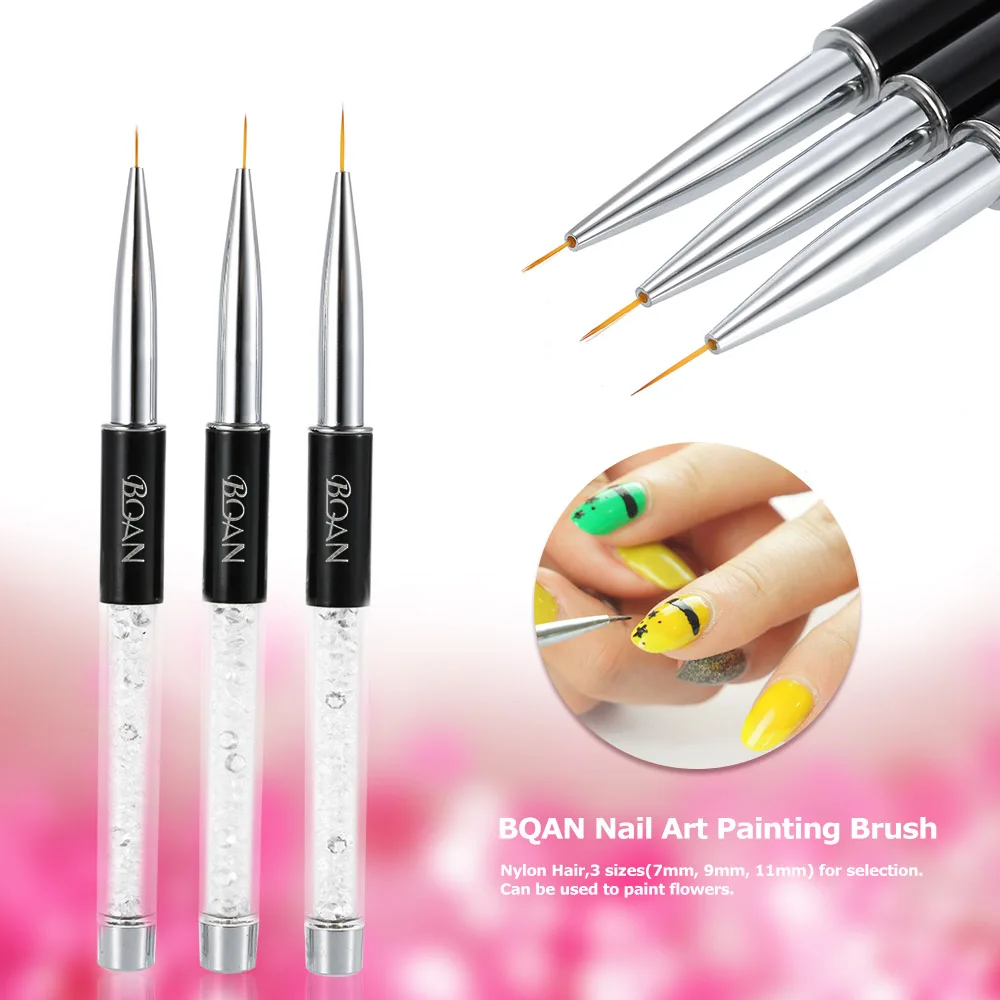 BQAN Nail Art Painting Brush Crystal Acrylic Nail Art Pen 11mm UV Gel Painting Line Brush Nylon Hair Pen Manicure Liner Tool 
BQAN Nail Art Painting Brush Crystal Acrylic Nail Art Pen 11mm UV Gel Painting Line Brush Nylon Hair Pen Manicure Liner Tool