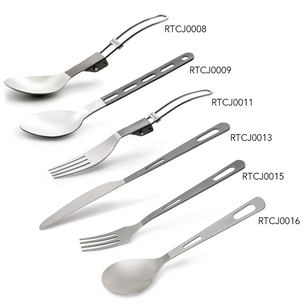 Lightweight Half Polished Titanium Spoon Fork Cutter Outdoor Travel Cutlery Camping Dinner Tableware for Home Outdoor Dining
Lightweight Half Polished Titanium Spoon Fork Cutter Outdoor Travel Cutlery Camping Dinner Tableware for Home Outdoor Dining
