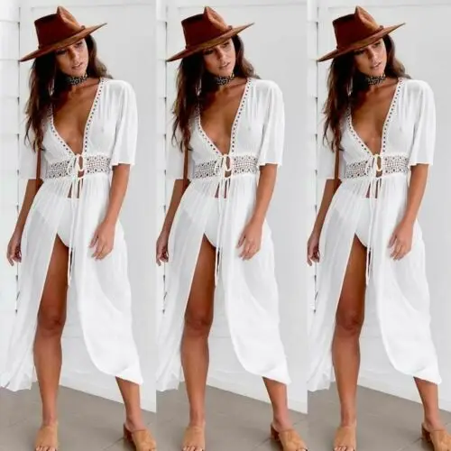 Summer Women Bikini Hollow Out Cover up Kaftan Long Boho Maxi Beach Dress Swimwear Sundress
Summer Women Bikini Hollow Out Cover up Kaftan Long Boho Maxi Beach Dress Swimwear Sundress