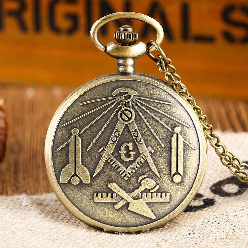 Masonic Freemason Symbol Pocket Watch for Men Quartz Analog Watches for Women Retro Big"G" Pattern Freemasonry Pendant Necklace
Masonic Freemason Symbol Pocket Watch for Men Quartz Analog Watches for Women Retro Big"G" Pattern Freemasonry Pendant Necklace