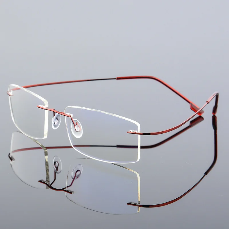 

Ultralight Frameless Men Eyeglasses Women Optical Square Eyewear Anti Blue Light Prescription Spectacles Myopia Flexible Glasses