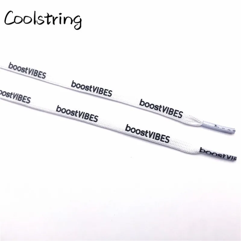 Coolstring Flat White Black Printed BoostVIBES Shoelaces Two Sided Printing Letter Bootlaces For Sports Basketball Canvas Shoes
Coolstring Flat White Black Printed BoostVIBES Shoelaces Two Sided Printing Letter Bootlaces For Sports Basketball Canvas Shoes