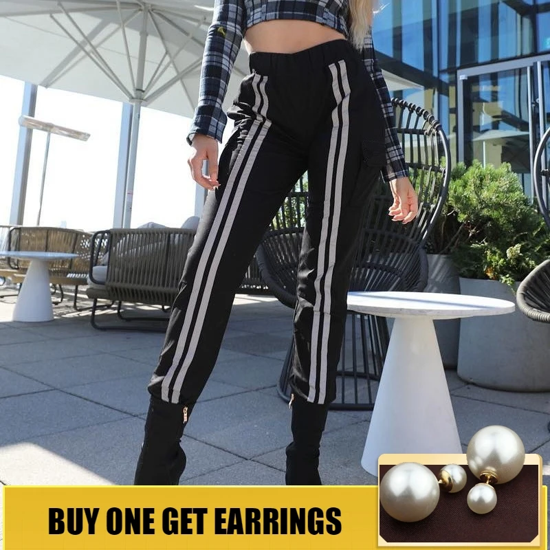 HOUZHOU Spring Summer New Reflective Patchwork Pants Women Pencil Trousers Mid Streetwear Slim Elastic Waist Joggers Sweatpants
HOUZHOU Spring Summer New Reflective Patchwork Pants Women Pencil Trousers Mid Streetwear Slim Elastic Waist Joggers Sweatpants