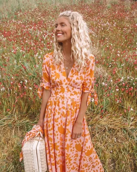 Hirigin Women Casual Boho Floral Print Half Sleeve Dresses Evening Party Beach Summer Dresses
Hirigin Women Casual Boho Floral Print Half Sleeve Dresses Evening Party Beach Summer Dresses
