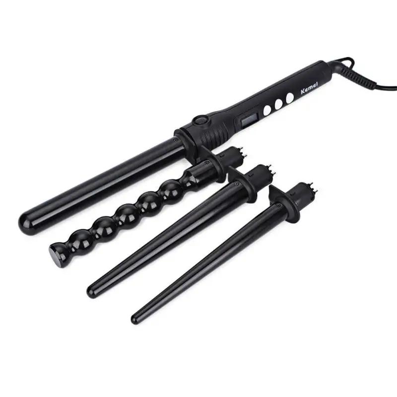 KEMEI 110-240V Interchangeable Hair Curling Iron Machine Wireless hair curler Styling Curler Roller Set
KEMEI 110-240V Interchangeable Hair Curling Iron Machine Wireless hair curler Styling Curler Roller Set