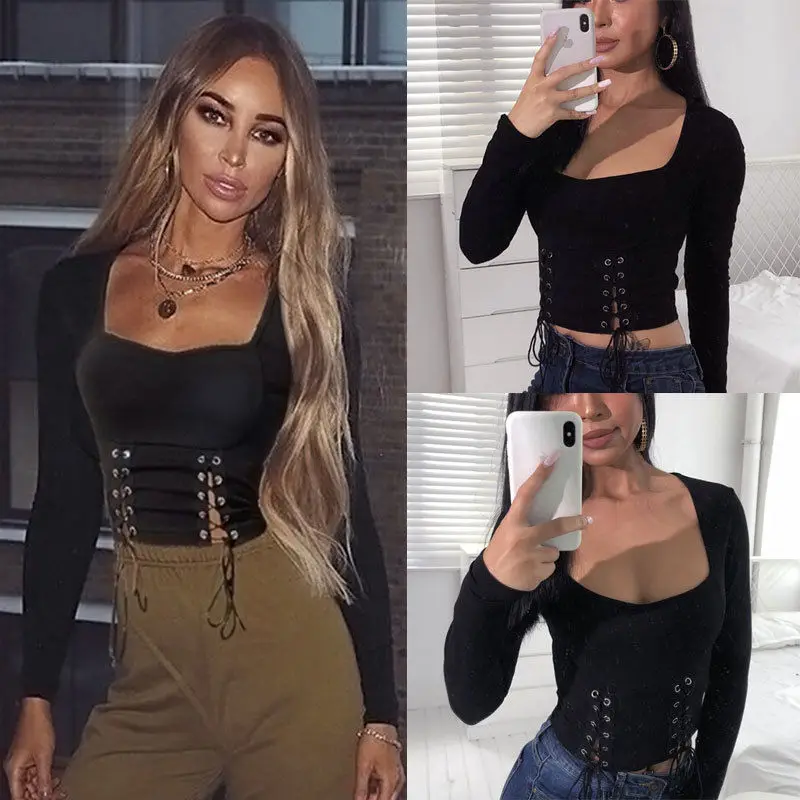 Women New Fashion Square Collar Bandage Hollow Mesh Sheer See-through Long Sleeve Crop Top Shirt Blouse
Women New Fashion Square Collar Bandage Hollow Mesh Sheer See-through Long Sleeve Crop Top Shirt Blouse