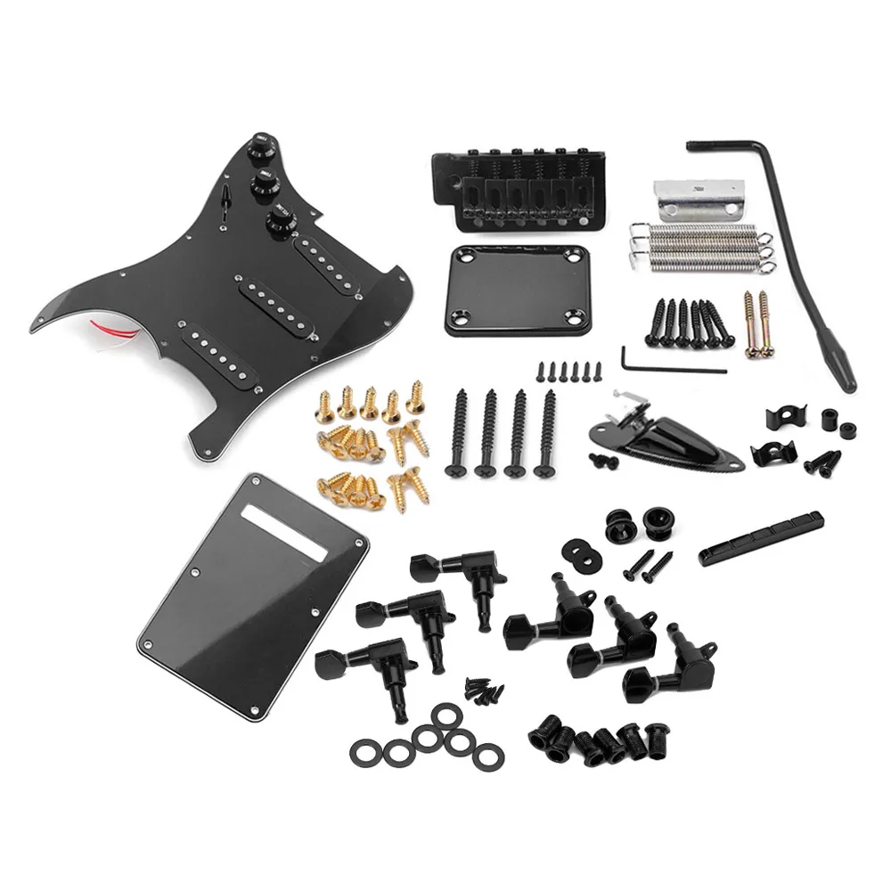 Electric Guitar Full Set DIY Accessory Kit Including Prewired Pickguard Bridge SSS Pickups and Other Accessories Black
Electric Guitar Full Set DIY Accessory Kit Including Prewired Pickguard Bridge SSS Pickups and Other Accessories Black