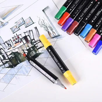12/24 Colors Art Markers Set Dual Headed Hand-Painted Art Design Marker Brush Pen For Painting Manga School Office Art Supplies
12/24 Colors Art Markers Set Dual Headed Hand-Painted Art Design Marker Brush Pen For Painting Manga School Office Art Supplies