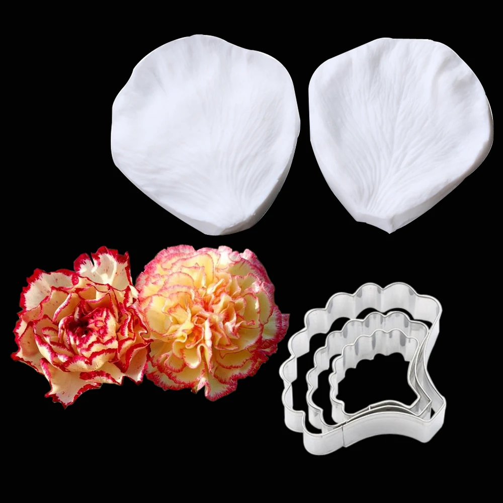 Carnations Veiner Flower Silicone Molds Fondant Gumpaste Resin Clay Water Paper Cake Decorating Tools,Sugarcraft Cutters CS259
Carnations Veiner Flower Silicone Molds Fondant Gumpaste Resin Clay Water Paper Cake Decorating Tools,Sugarcraft Cutters CS259