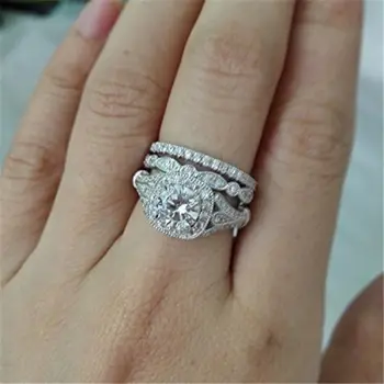 Topaz Peridot Three Sets of Diamond Ring Inlaid Anillos De Gemstone Bizuteria for Charm Women Classic Diamante Jewelry Ring 2019
Topaz Peridot Three Sets of Diamond Ring Inlaid Anillos De Gemstone Bizuteria for Charm Women Classic Diamante Jewelry Ring 2019