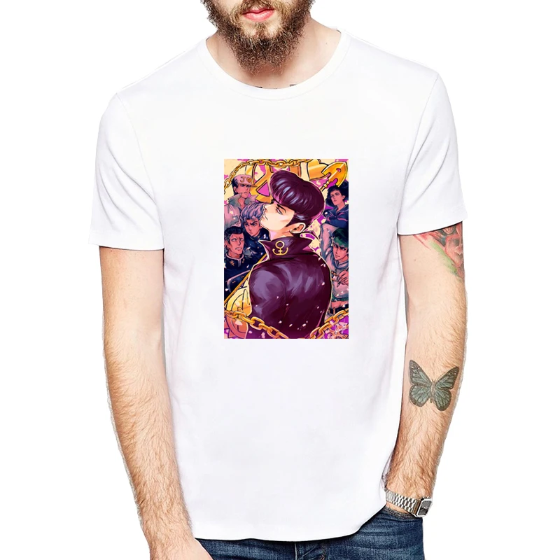 Pure Cotton T Shirt Jojo Bizarre Adventure Tshirt Cool Mans T-shirts Street Summer Style Oneck Casual Short Sleeve Tee Tops Men
Pure Cotton T Shirt Jojo Bizarre Adventure Tshirt Cool Mans T-shirts Street Summer Style Oneck Casual Short Sleeve Tee Tops Men