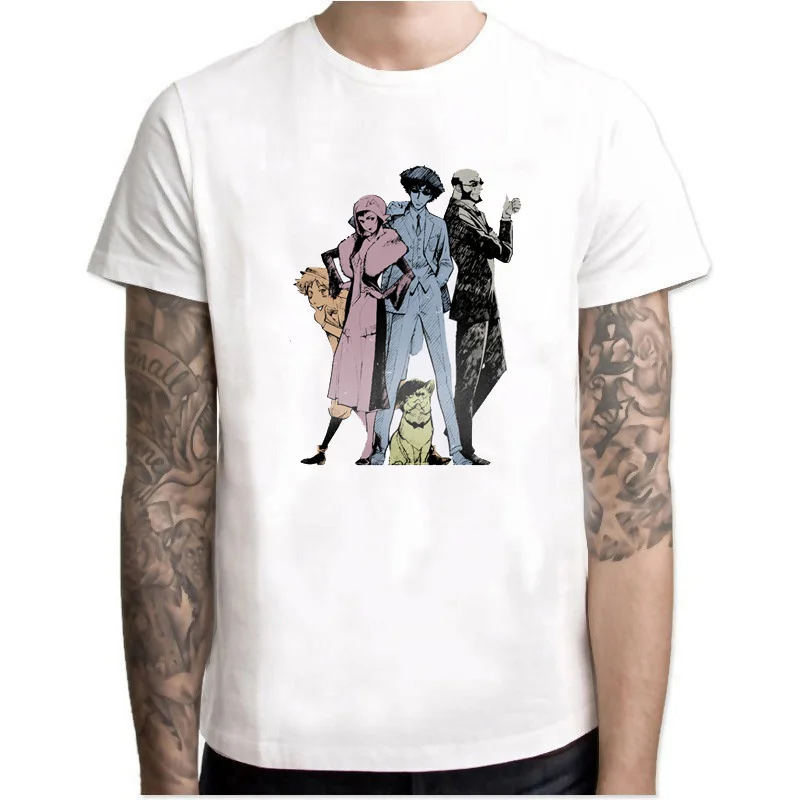 2019 New Cowboy Bebop Anime T Shirt Men Cool Fashion Cartoon White Tshirt Summer O-neck Short Sleeve Print Tops Camisetas Hombre
2019 New Cowboy Bebop Anime T Shirt Men Cool Fashion Cartoon White Tshirt Summer O-neck Short Sleeve Print Tops Camisetas Hombre