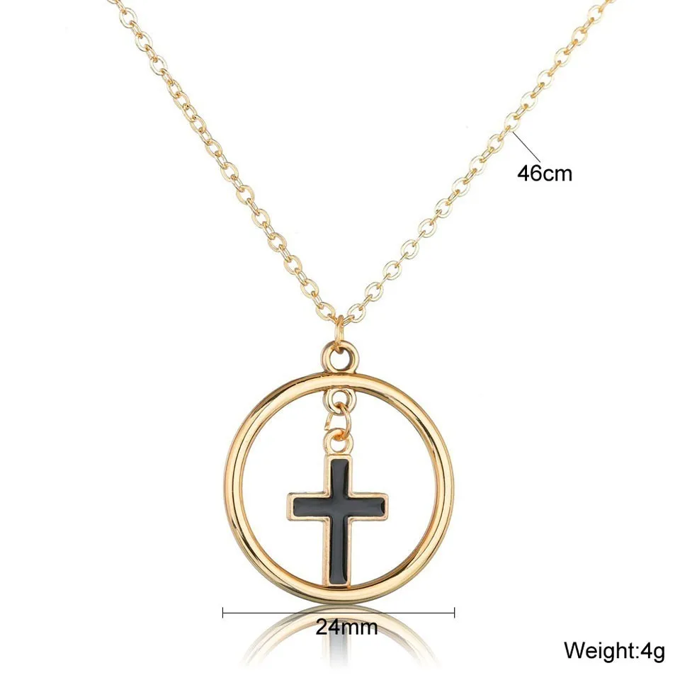 Hallow Round Circle With Black Cross Pendant Necklaces For Women Special Necklaces Beautiful Wedding Necklaces Jewelry Gifts
Hallow Round Circle With Black Cross Pendant Necklaces For Women Special Necklaces Beautiful Wedding Necklaces Jewelry Gifts