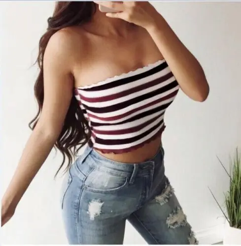 New 2019 Summer Women Sexy Off-shoulder Tube Crop Tops Strapless Fashion Stripe Tank Yo-ga Vests
New 2019 Summer Women Sexy Off-shoulder Tube Crop Tops Strapless Fashion Stripe Tank Yo-ga Vests