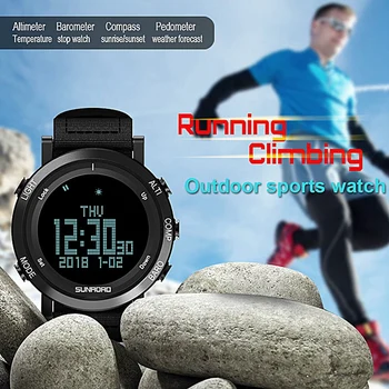 Sunroad Men'S Smart Digital Barometer Altimeter Compass Waterproof Watch With Led Screen Large Face Altimeter Watches And Wate 
Sunroad Men'S Smart Digital Barometer Altimeter Compass Waterproof Watch With Led Screen Large Face Altimeter Watches And Wate
