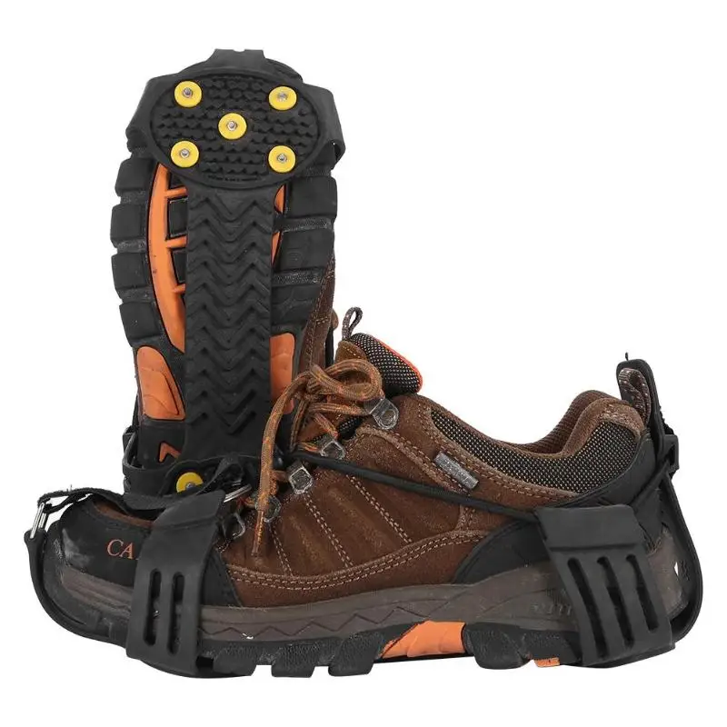 1 Pair 10 Studs Anti Slip Snow Ice Climbing Shoe Spikes Grips Cleats Winter Outdoor Shoes Crampons Ice Gripper Tool 
1 Pair 10 Studs Anti Slip Snow Ice Climbing Shoe Spikes Grips Cleats Winter Outdoor Shoes Crampons Ice Gripper Tool