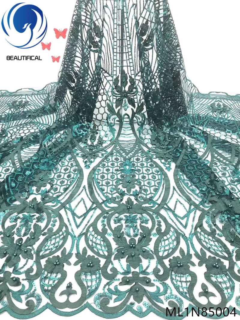 Beautifical african lace fabrics High quality embroidery beads net lace with sequins french lace fabric for dress ML1N850
Beautifical african lace fabrics High quality embroidery beads net lace with sequins french lace fabric for dress ML1N850