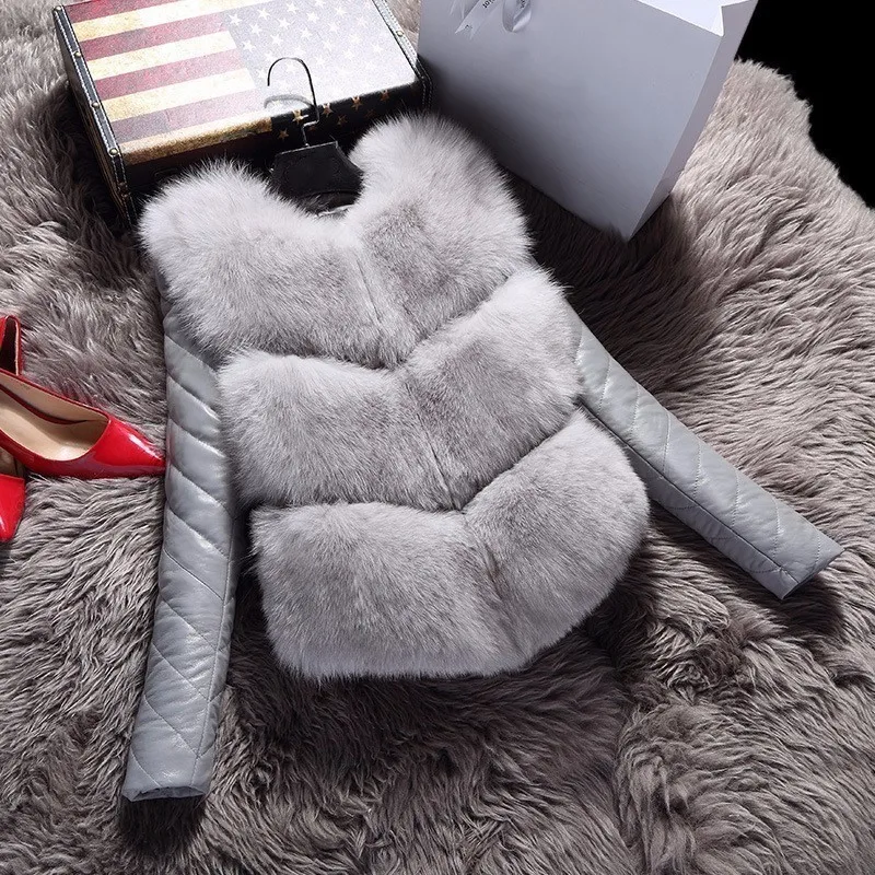 New Women Jackets Vest Fashion Spring Autumn Coat Warm Female Faux Fox Mink Fur Vest High-Grade Slim Leather Jacket Outerwear
New Women Jackets Vest Fashion Spring Autumn Coat Warm Female Faux Fox Mink Fur Vest High-Grade Slim Leather Jacket Outerwear
