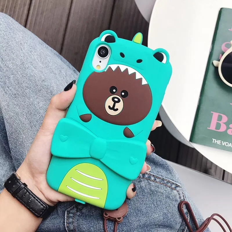 Novelty Dino Pig Cosplay Bear Silicone Phone Case XSMAX Soft Back Shockproof Cover For iPhoneXR 8PLUS 6s 7plus Shell Protector
Novelty Dino Pig Cosplay Bear Silicone Phone Case XSMAX Soft Back Shockproof Cover For iPhoneXR 8PLUS 6s 7plus Shell Protector