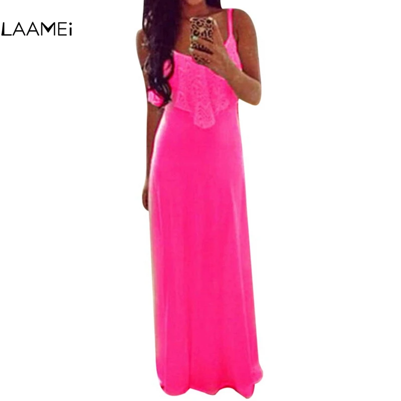 Laamei Brand 2018 Fashion Sleeveless Beach Dresses Sexy Summer Dress Women V-neck Sling Lace Evening Party Long Dress Plus Size
Laamei Brand 2018 Fashion Sleeveless Beach Dresses Sexy Summer Dress Women V-neck Sling Lace Evening Party Long Dress Plus Size