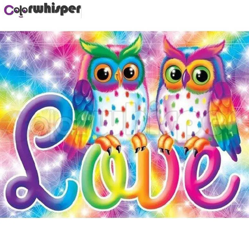 Diamond Painting Full Square/Round Cartoon Animals Colorful Cute Owl Love 5D Daimond Painting Embroidery Cross Stitch 011XP
Diamond Painting Full Square/Round Cartoon Animals Colorful Cute Owl Love 5D Daimond Painting Embroidery Cross Stitch 011XP