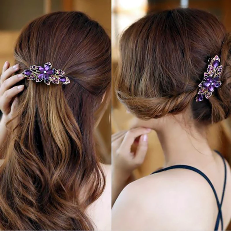Korean version Hair accessory Allo Top clip rhinestone Hairpin 1 piece Simple Spring hair clip
Korean version Hair accessory Allo Top clip rhinestone Hairpin 1 piece Simple Spring hair clip