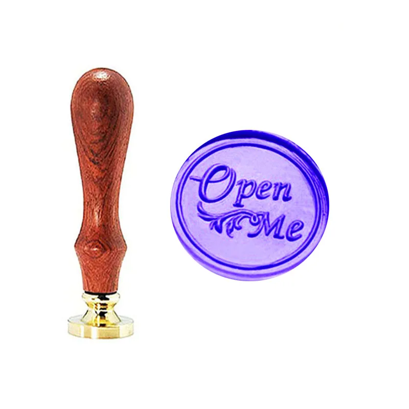 Vintage Open Me Fancy Script Custom Christmas Gift Wedding Invitation Wax Seal Sealing Stamp Rosewood Handle Set 
Vintage Open Me Fancy Script Custom Christmas Gift Wedding Invitation Wax Seal Sealing Stamp Rosewood Handle Set