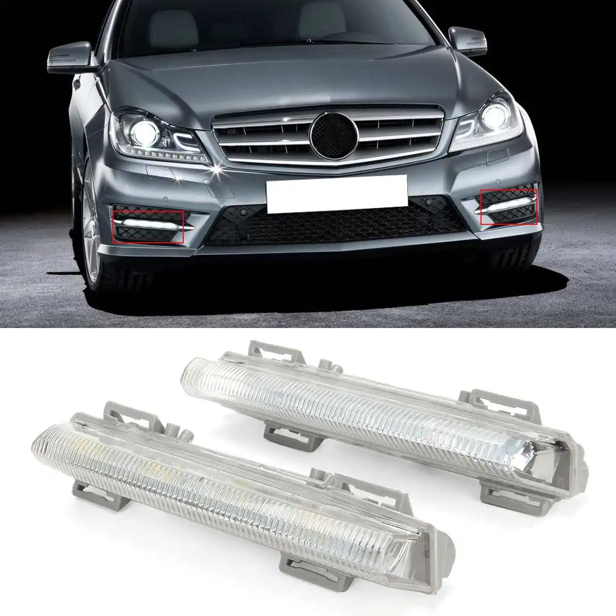 New W204 W212 Car Front LED DRL Fog Light Bulbs Lamp Assembly Fog Lights For Mercedes For Benz W204 W212 C250 C280 C350 E350
New W204 W212 Car Front LED DRL Fog Light Bulbs Lamp Assembly Fog Lights For Mercedes For Benz W204 W212 C250 C280 C350 E350