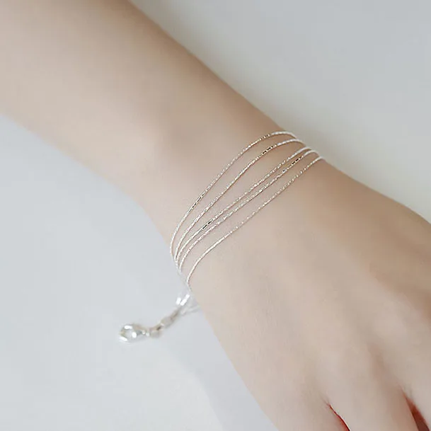 Personality New Art 925 Sterling Silver Jewelry Female Simple multilayer Popular Bracelet
Personality New Art 925 Sterling Silver Jewelry Female Simple multilayer Popular Bracelet