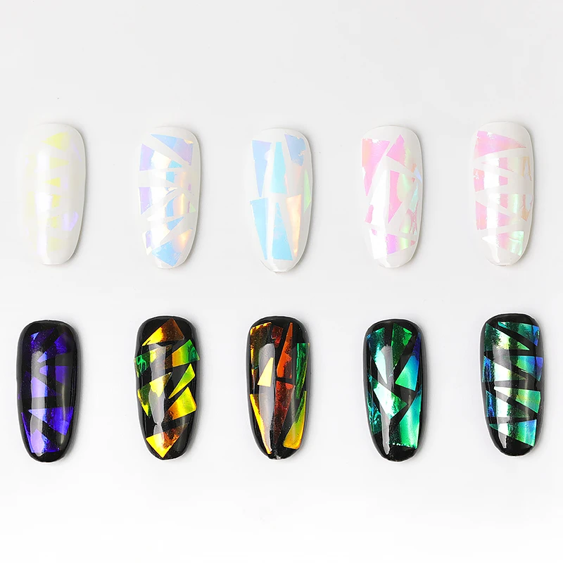 20cm irregular Symphony explosion pattern broken glass nail sticker Aurora table paper mirror cellophane 
20cm irregular Symphony explosion pattern broken glass nail sticker Aurora table paper mirror cellophane