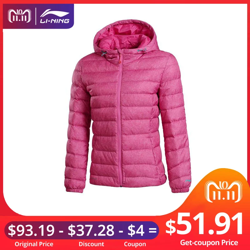 (11.11 Clearance)Li-Ning Women Training Short Down Jackets 90% White Duck Down LiNing Sports Coats AYML022 WWY399 
(11.11 Clearance)Li-Ning Women Training Short Down Jackets 90% White Duck Down LiNing Sports Coats AYML022 WWY399