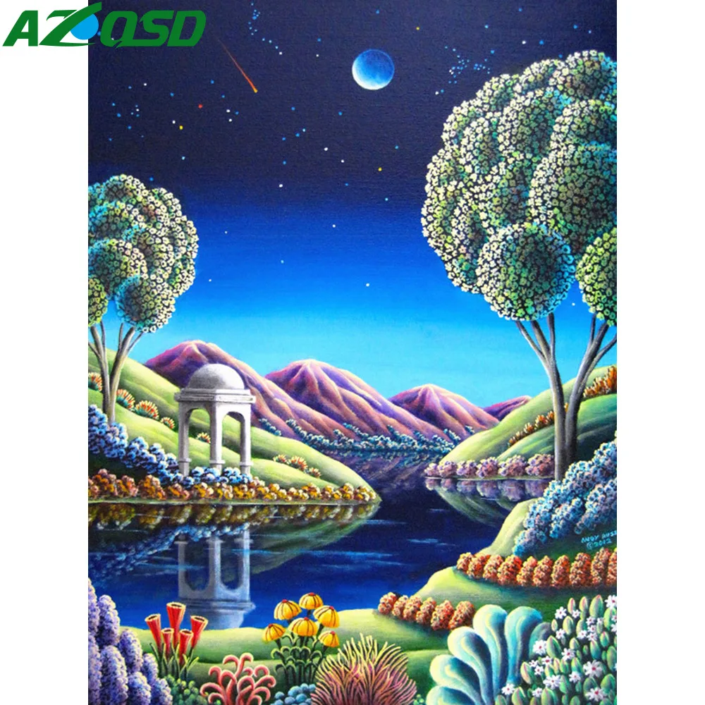 AZQSD Diamond Painting Cartoon Tree Scenery Full Square Daimond Mosaic Night View Home Decor Diamond Embroidery Landscape
AZQSD Diamond Painting Cartoon Tree Scenery Full Square Daimond Mosaic Night View Home Decor Diamond Embroidery Landscape