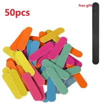 ELECOOL 50 יחידות עיצוב גליטר נייל אמנות EVA ליטוש רצועת נייל אמנות טיפים מלטש חיץ בלוק שיינר מניקור כלי לקבל 1(China)