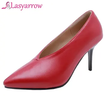 Lasyarrow Large Size 30-48 Stiletto Footwear Thin High Heels 8cm Pointed Shallow Slip On Comfortable Office Grandma Shoes Women
Lasyarrow Large Size 30-48 Stiletto Footwear Thin High Heels 8cm Pointed Shallow Slip On Comfortable Office Grandma Shoes Women