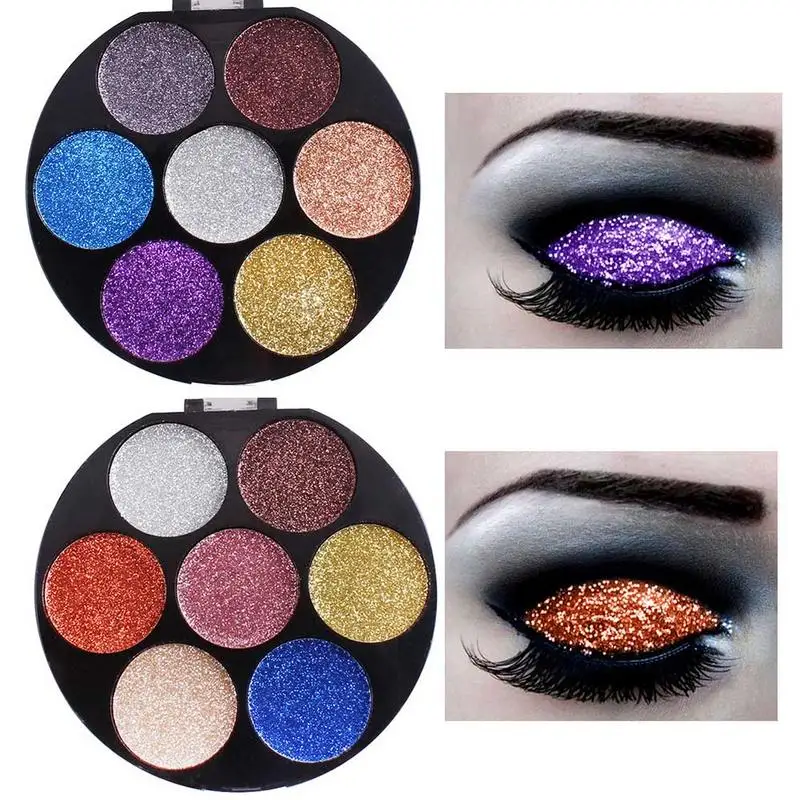 Makeup Pallete Diamond Sequins Eye Shadow Palette Glitter Round 7-colour Shiny Gold And Pink Highlight Cosmetic For Women Girl
Makeup Pallete Diamond Sequins Eye Shadow Palette Glitter Round 7-colour Shiny Gold And Pink Highlight Cosmetic For Women Girl