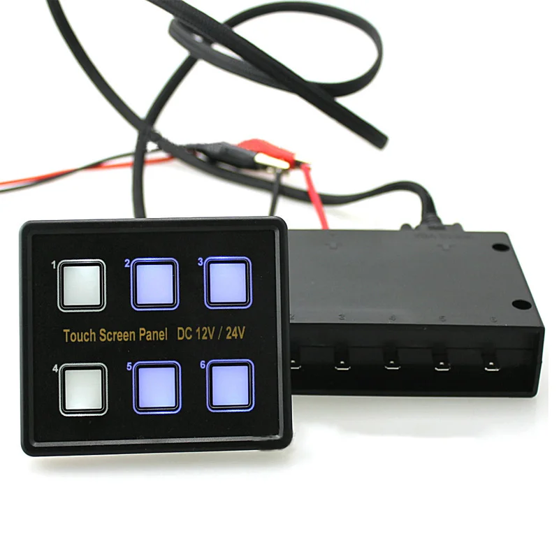 6Gang Car Switch Panel Touch Screen Switches Smart Switch Panel With Line Box Auto Accessories
6Gang Car Switch Panel Touch Screen Switches Smart Switch Panel With Line Box Auto Accessories