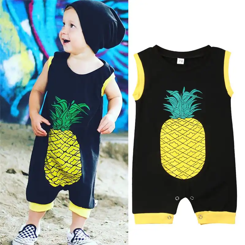 pineapple print jumpsuit