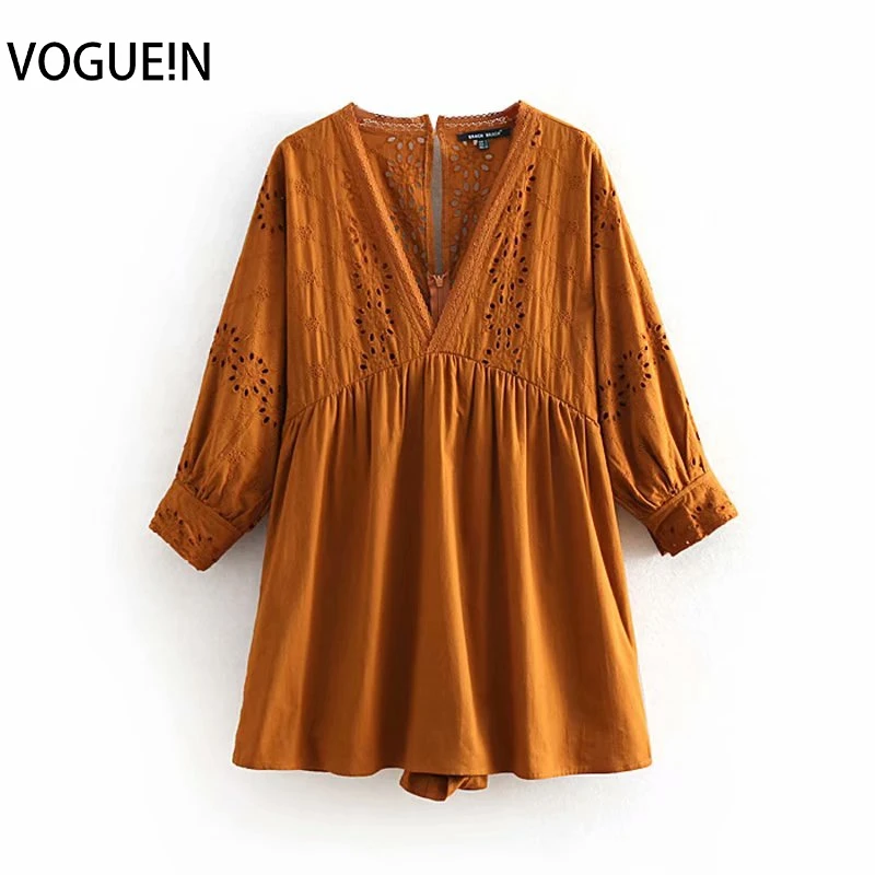 VOGUEIN New Womens Hollow Floral Embroidery V-Neck 3/4 Sleeve Jumpsuits Playsuits Wholesale
VOGUEIN New Womens Hollow Floral Embroidery V-Neck 3/4 Sleeve Jumpsuits Playsuits Wholesale