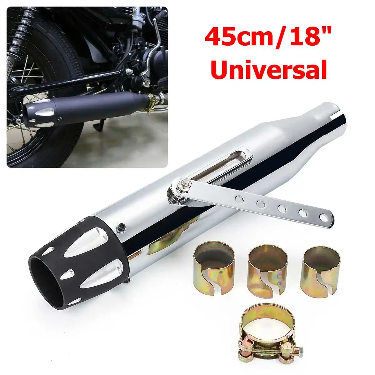 Universal Motorcycle Exhaust Muffler Exhaust Pipe Tail Tube Silencer Reducer For Harley Davidson
Universal Motorcycle Exhaust Muffler Exhaust Pipe Tail Tube Silencer Reducer For Harley Davidson