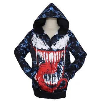 New Arrive Venom 3D Printed Pullover Zip Hoody Sweatshirt Cosplay Anime Peripheral Sweatshirt Venom Costume Hoodies
New Arrive Venom 3D Printed Pullover Zip Hoody Sweatshirt Cosplay Anime Peripheral Sweatshirt Venom Costume Hoodies