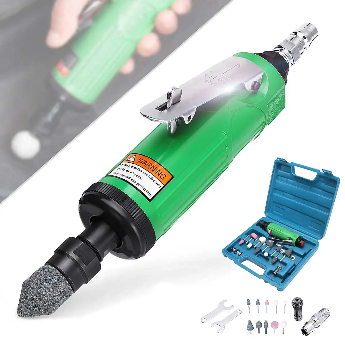 15Pcs Air Compressor Die Grinder 1/4'' Mini Pneumatic Polishing Carving Tool Kit
15Pcs Air Compressor Die Grinder 1/4'' Mini Pneumatic Polishing Carving Tool Kit